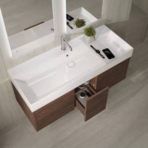 Тумба с раковиной Kerama Marazzi Grande структурированный орех, 120 см, раковина GR.wb.120