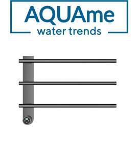 Полотенцесушитель электрический AQUAme AQM3113GM с терморегулятором, шлифованный темный металл