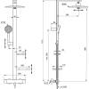 Душевая стойка Ideal Standard Alu+ BD583SI с термостатом, серебряная фото 3