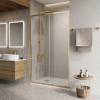 Душевая дверь BelBagno Luce LUCE-BF-1-100-C-ORO профиль золото глянцевое, стекло прозрачное, 100x195