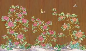 Фреска Ortograf Flora 31112 Lana brown Филиграна со стразами FM-F/S
