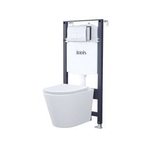 Комплект Iddis Basic BASC010i73 безободковый, сиденье микролифт, кнопка хром