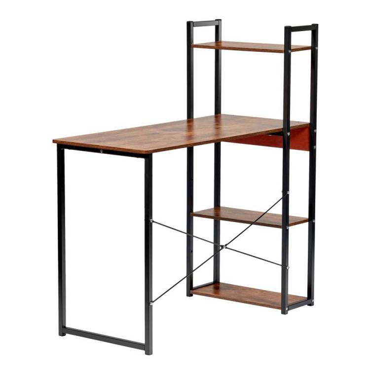 Стол письменный Bradex Home Frame FR 0692 дерево лофт, чёрный 100x45x110