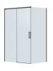Душевой уголок Cezares PLANE-AH-1-130/100-C-GM профиль оружейная сталь, стекло прозрачное, 130x100x195