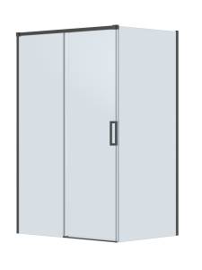 Душевой уголок Cezares PLANE-AH-1-130/100-C-GM профиль оружейная сталь, стекло прозрачное, 130x100x195