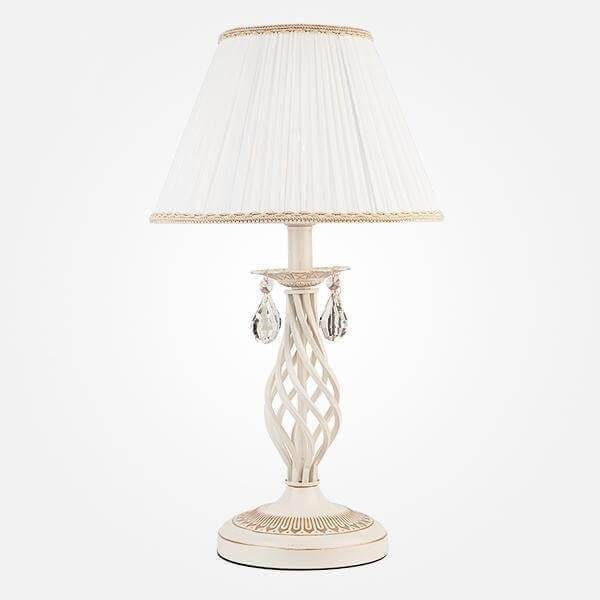 Настольная лампа Eurosvet Amelia 10054/1 белый с золотом/прозрачный хрусталь Strotskis