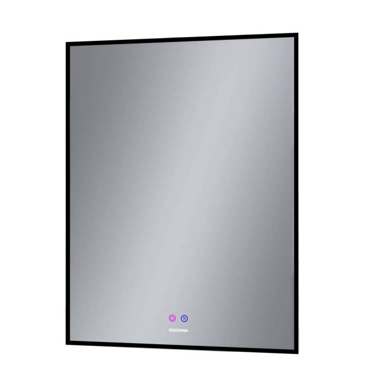 Зеркало Grossman Pragma-норма Black 1860802 600x800x45 мм, LED с сенсорным выключателем и подогревом