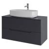 Тумба с раковиной Orange Line Li-100TugMDF+B07-675W графит матовый, 100 см