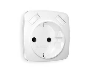 Лицевая панель для розетки с заземлением со шторками 2USB A+A Ambrella Volt Omega OP1090