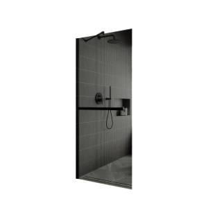 Душевая перегородка MaybahGlass MGD-729-6ш 79x195, стекло графит 8 мм, профиль черный