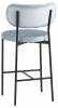 Стул барный Stool Group Барбара BARBARA CC HLR-57 велюр серо-голубой фото 5