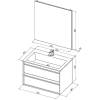 Тумба с раковиной Aquanet Lino 80 белый матовый фото 8