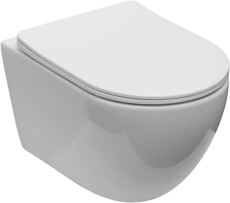 Унитаз подвесной Creto Logan L5 1005-001-L1W безободковый, сиденье микролифт, белый
