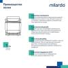 Полка Milardo Grid GRICS2BM44 13.6см, черная матовая фото 6