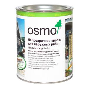 Непрозрачная краска для наружных работ Osmo Landhausfarbe 2501 морская волна 0.125 л