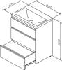 Мебель для ванной AM.PM Gem S 60 графит матовый, напольная, с 3 ящиками фото 13