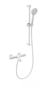 Смеситель для ванны Wonzon & Woghand WW-C2002-A-MW с душем и термостатом, белый матовый