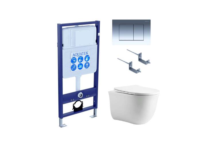 Комплект Aquatek Классик cm-010 4в1 клавиша хром глянцевый
