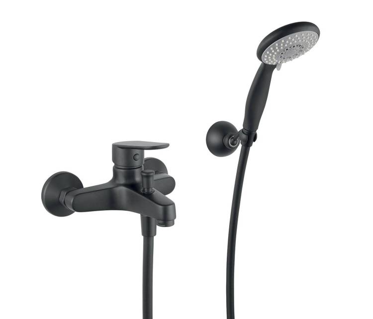 Смеситель для ванны с душем Fiore Kevon Black Matt 81NN1509 черный