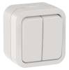 Выключатель 2-клавишный IEK Tors TS-V20-0-10-55-K01 белый