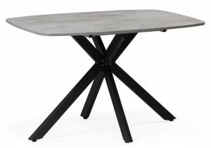 Стол Woodville Philip 619924 цемент, черный 118(141.8)x78x75