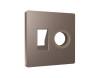 Лицевая панель для компьютерной/телефонной розетки+TV розетки Ambrella Volt Alfa AP6425 темная бронза матовый