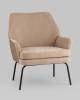 Кресло Stool Group Харви QH-8312K 263-7+b XC309-17 светло-коричневая рогожка, с коричневой экокожей фото 2