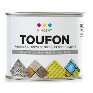 Грунтовка антикоррозионная для металла, керамики, пластика и стекла Vincent Toufon 0.33 л