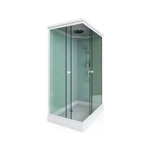 Душевая кабина Arcus Style S-48 80x120x210, двери - матовые фактурные, задние стекла - белые матовые