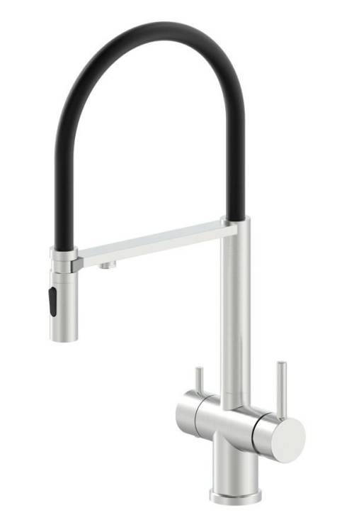 Смеситель для кухни Oliveeka K OL-458009-BN с подключением к фильтру, никель матовый