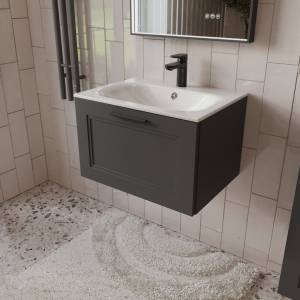 Тумба с раковиной Terminus Classik CLA10601701601O графит , 60x38