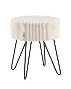 Пуф Stool Group Спейси vd-spacy-cl-bone молочный, велюр рельефный
