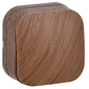 Выключатель 1-клавишный проходной IEK Glory EVH12-K24-10 дуб