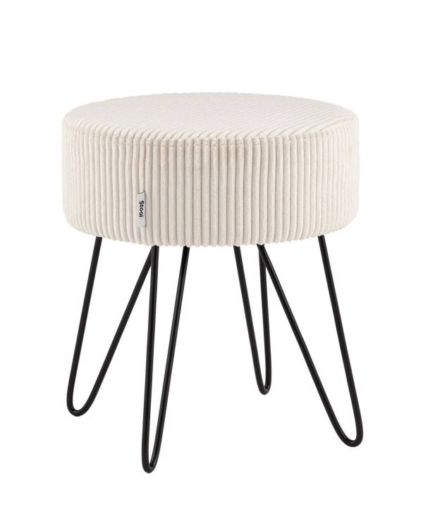Пуф Stool Group Спейси vd-spacy-cl-bone молочный, велюр рельефный