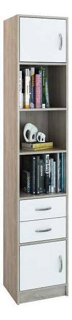 Стеллаж комбинированный МФ Мастер Либерти-41 Либерти-41-ДС-БТ дуб сонома / белый