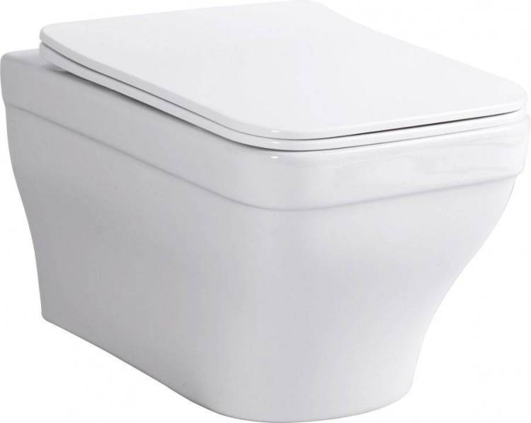 Унитаз подвесной Aquanet Elegant W безободковый, сиденье микролифт, белый
