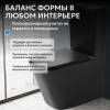 Унитаз-компакт Abber Rechteck AC1210TMB безободковый, сиденье микролифт, черный матовый фото 6