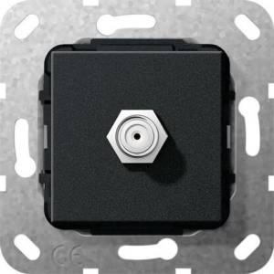 Розетка SAT-F Gira System 55 черный матовый565010