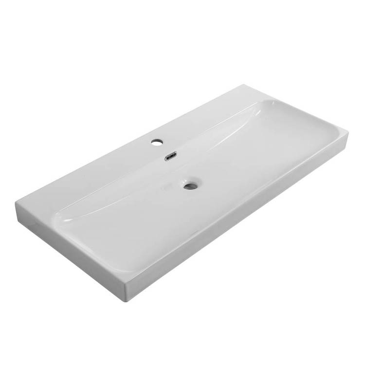 Раковина BelBagno Marino-Cer BB-8078-100 белый глянцевый, 101x46x14