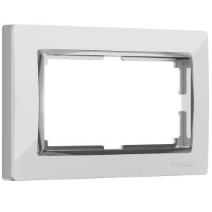 Рамка для двойной розетки Werkel Snabb W0081901 белый/хром