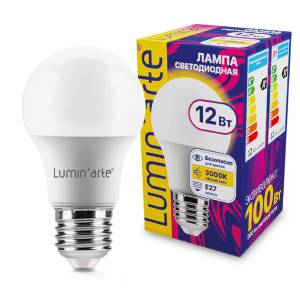 Светодиодная лампа Wolta Lumin Arte LSTD-A60-12W3KE27