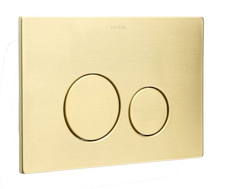 Кнопка смыва Boheme 649-MG нержавеющая сталь золото матовое