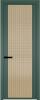Межкомнатная дверь Profil Doors 2 AGP цвет профиля Зеленый воск, стекло безопасное 6 мм мору золото 700x2000