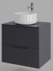 Тумба с раковиной Orange Line Li-60TugMDF+B07-345W графит матовый, 60 см фото 2