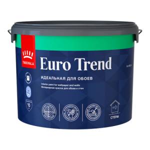 Краска для обоев и стен Tikkivala Euro Trend матовая база A 9 л