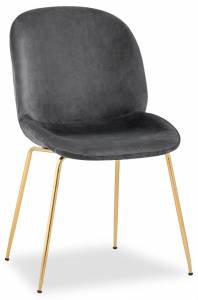 Стул Stool Group Турин 8329 VELVET GREY золотые ножки