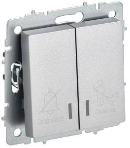 Выключатель 2-клавишный IEK Brite BR-V20-2-10-K47 алюминий