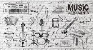 3D Фотообои Artegrafico «Лофт музыка» LOFT-006 канвас