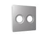 Лицевая панель для двойной TV розетки Ambrella Volt Alfa AP5133 сталь матовый