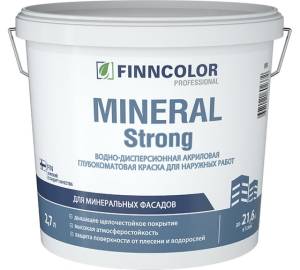 FINNCOLOR MINERAL STRONG краска фасадная, водно дисперсионная, матовая, база C (2,7л)